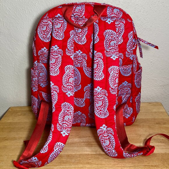 Vera Bradley Bancroft Backpack in Iconic Paisley Goji Berry Red NWT main image 11